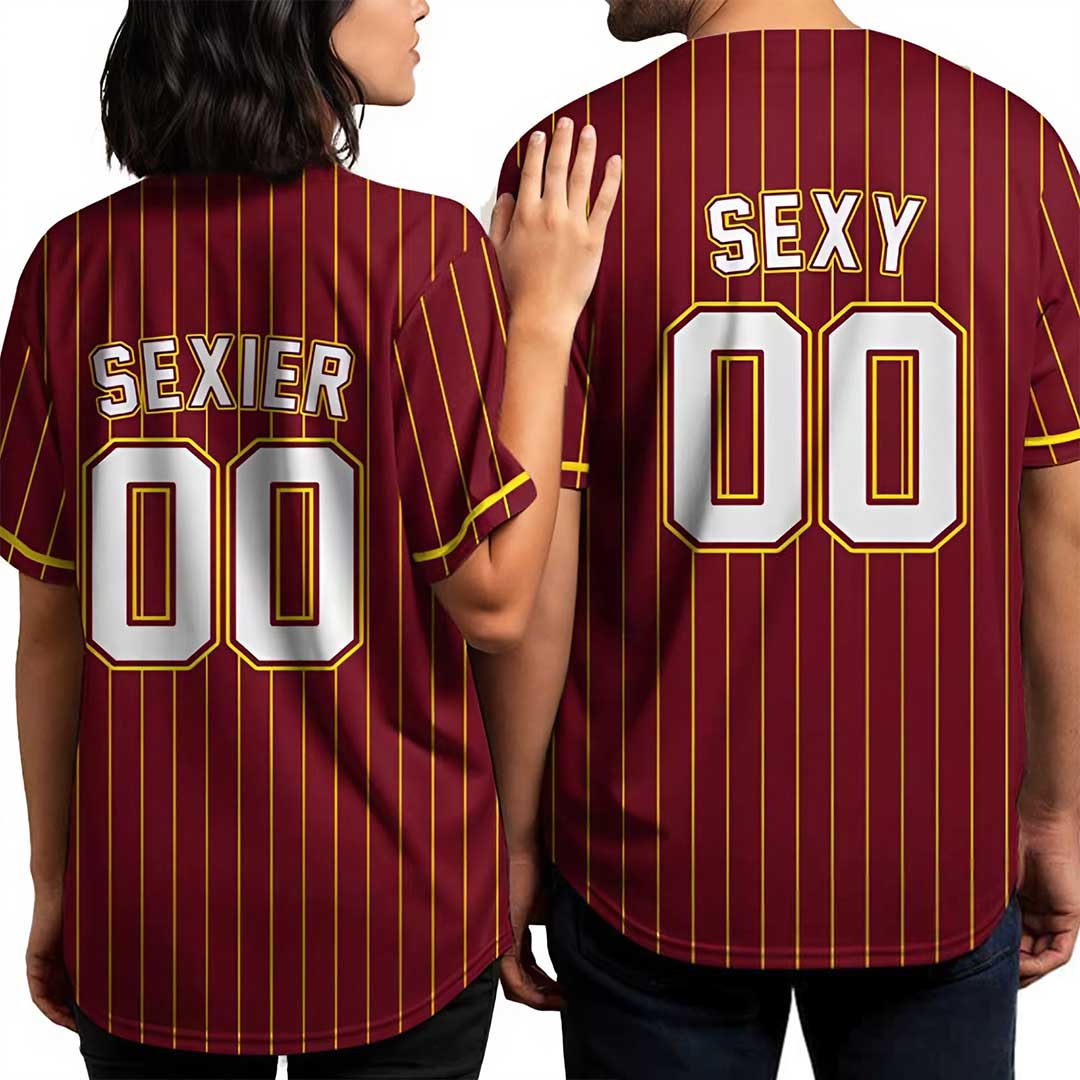 Sexy And Sexier Duo - Custom Couple Baseball Jersey