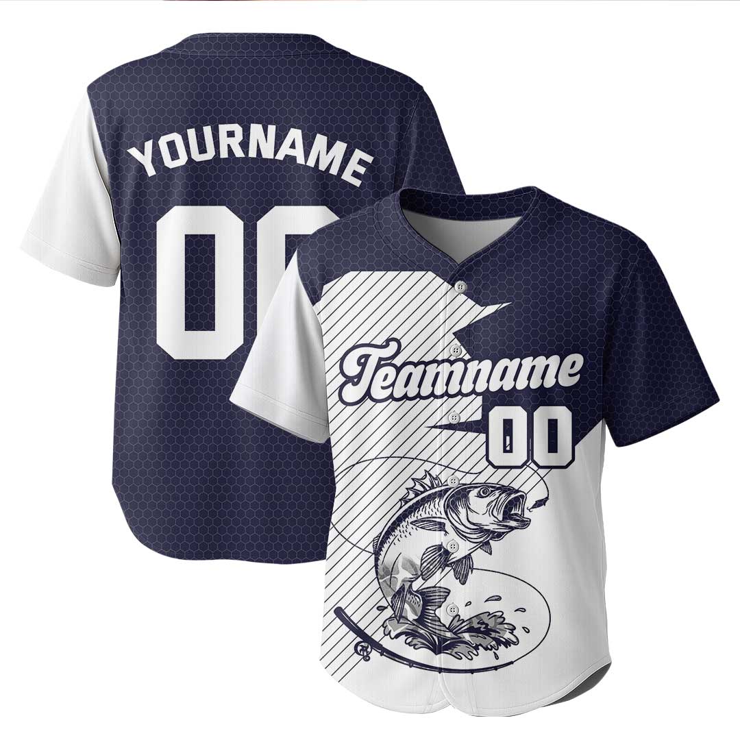 Custom Baseball Jersey With Fishing Theme