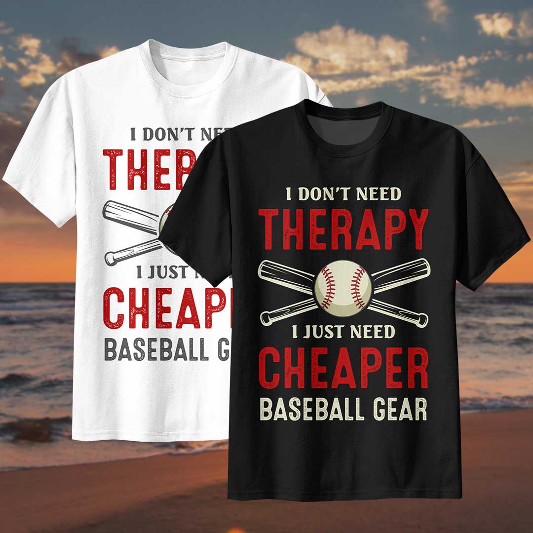 Just Need Cheaper Baseball Gear - Black White Baseball T-Shirt