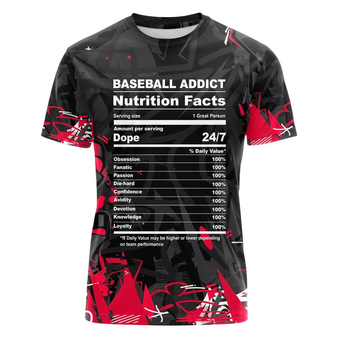 Baseball Lover Facts All Over Print T-Shirt