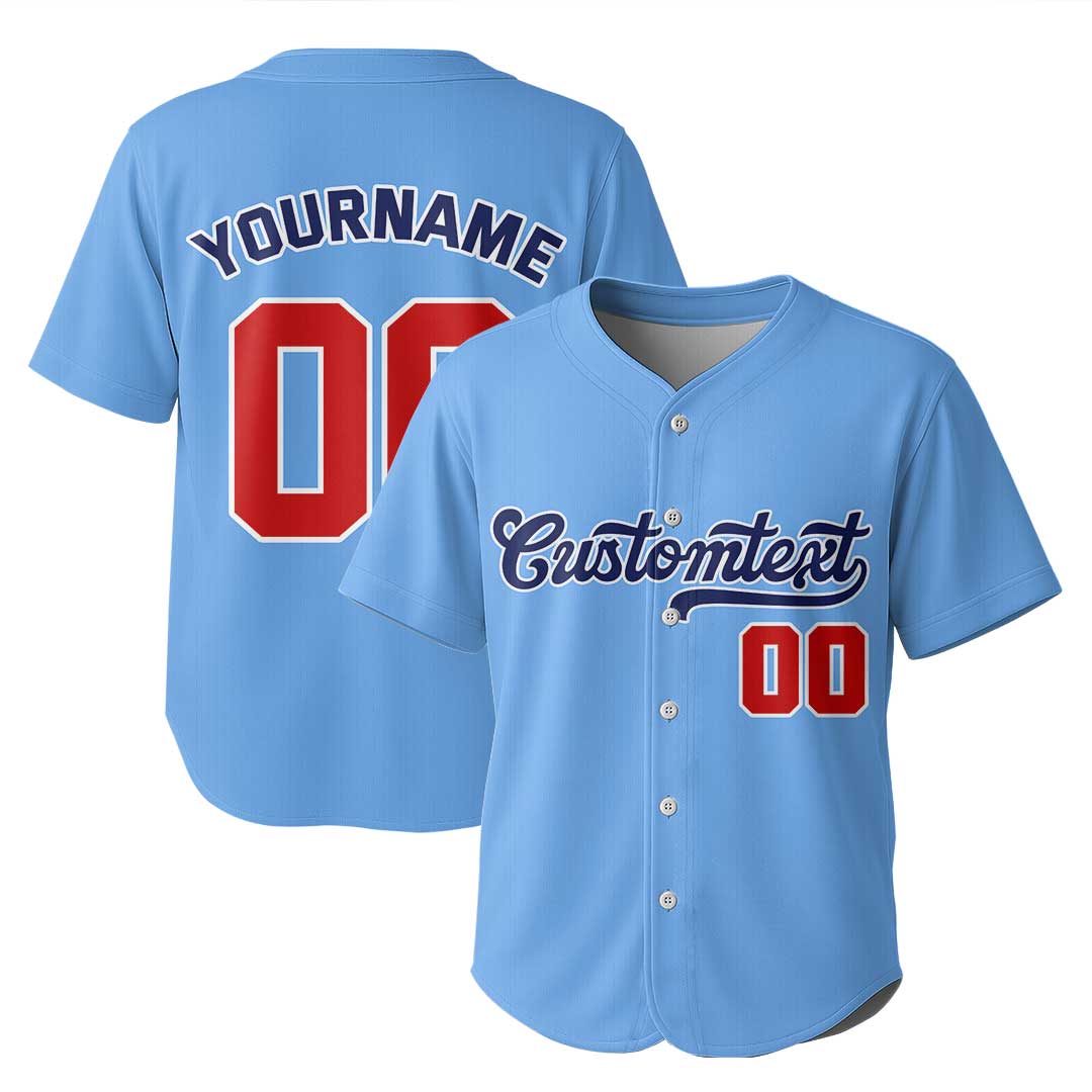 Custom Baseball Jersey with Navy White Blue Color