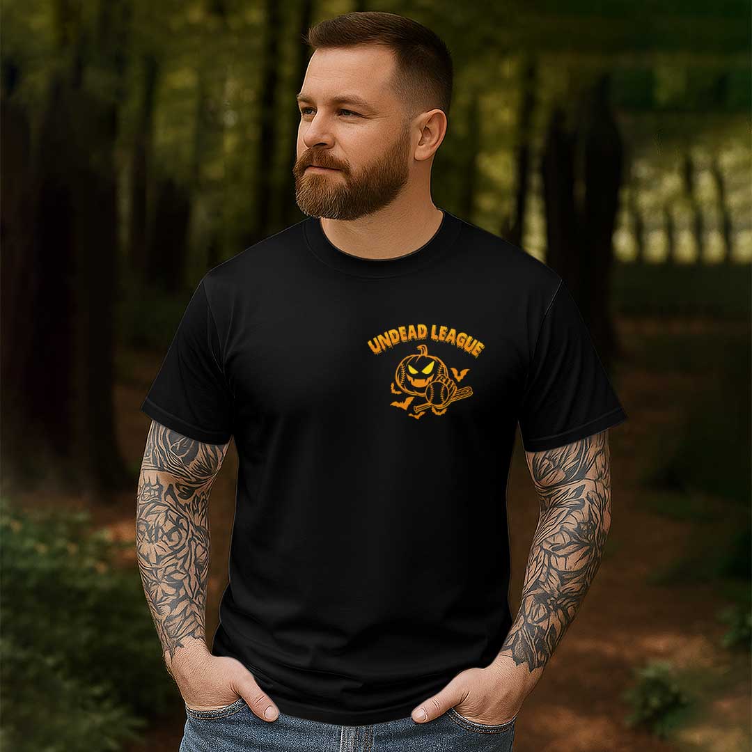 Undead League Black Baseball Halloween T-Shirt