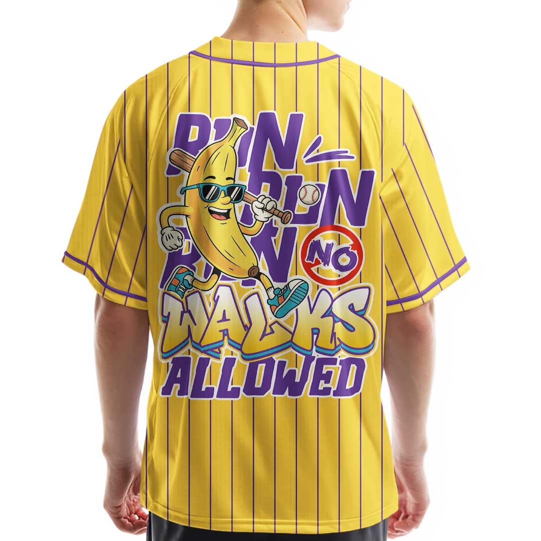 Run Run Run - Yellow Baseball Jersey and Tshirt