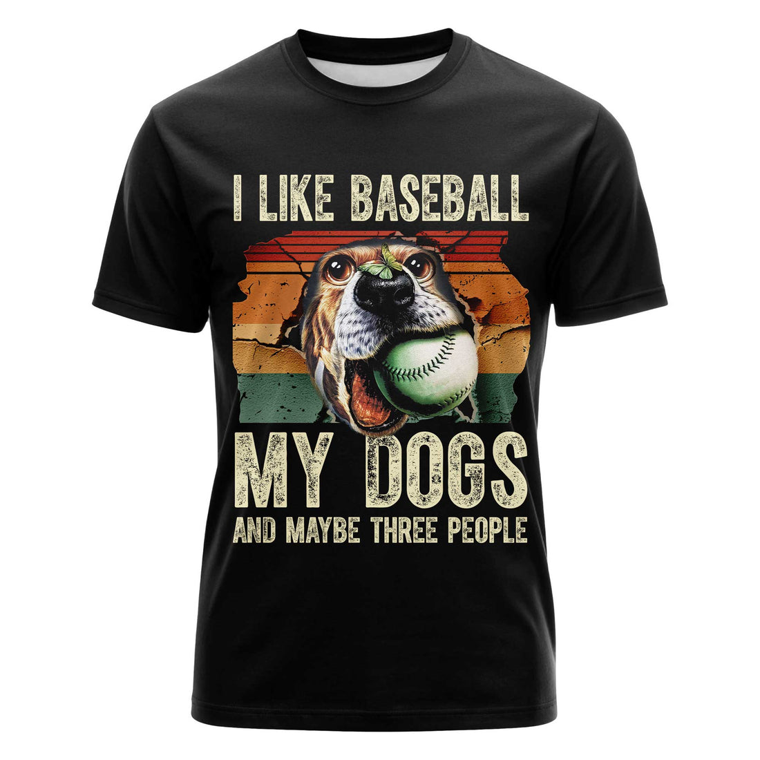 I like baseball, my dogs and maybe three people Baseball Tshirt for Baseball Lover