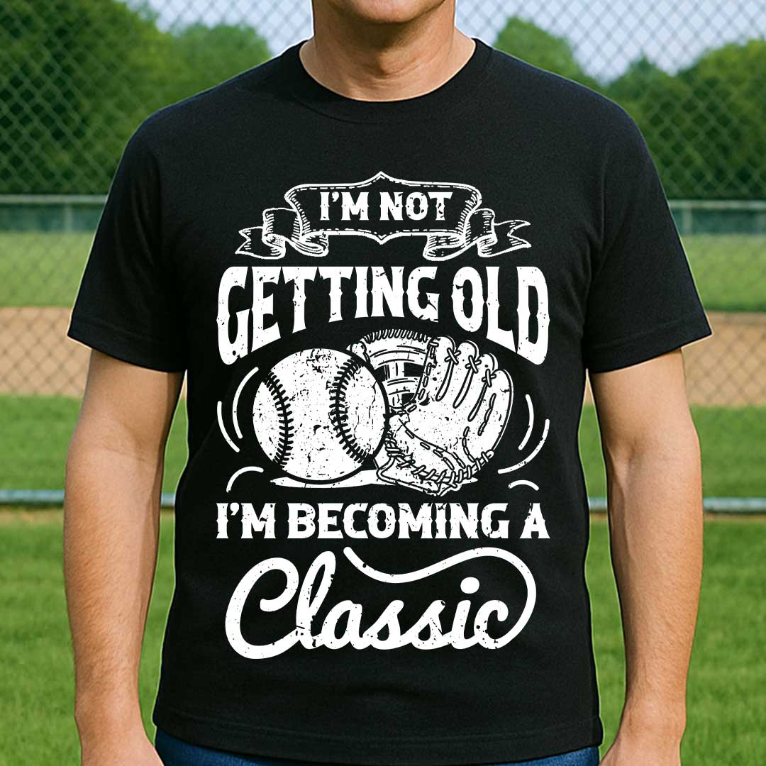 I'm Becoming a Classic - Black Grey Baseball T-Shirt