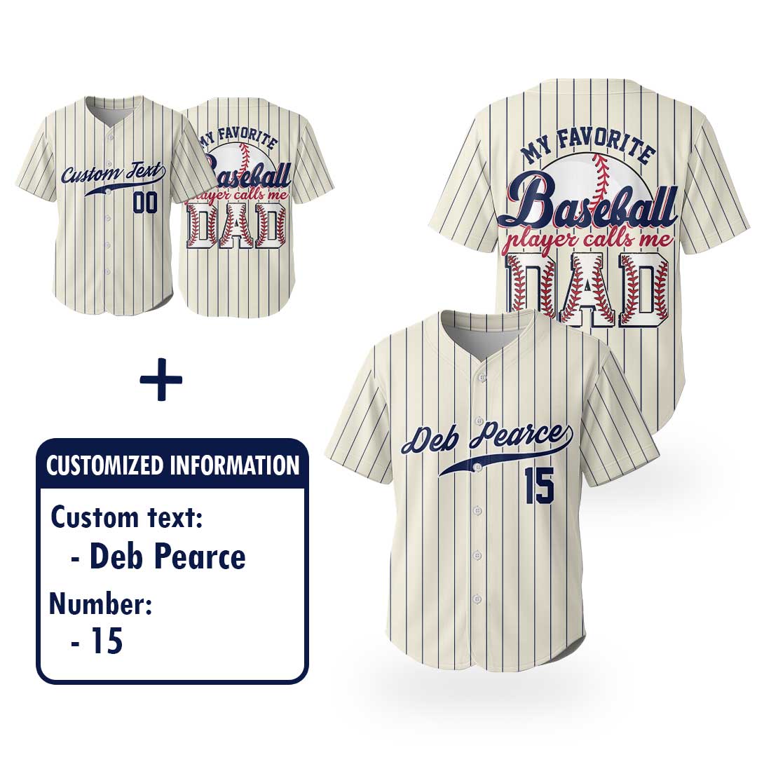 My Favorite Player Calls Me - Custom Family Matching Baseball Jersey