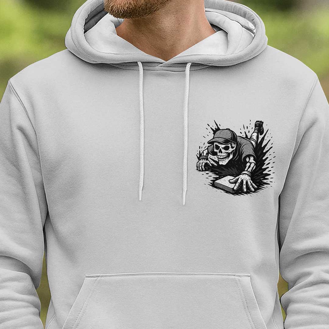 I Don't Just Slide Into Bases - Custom Ash Skull Baseball Hoodie