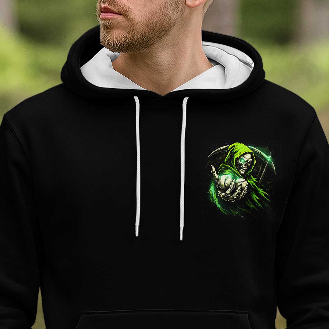 I'm Gonna Hold Your Balls When I Say This - Black Skull Baseball Hoodie
