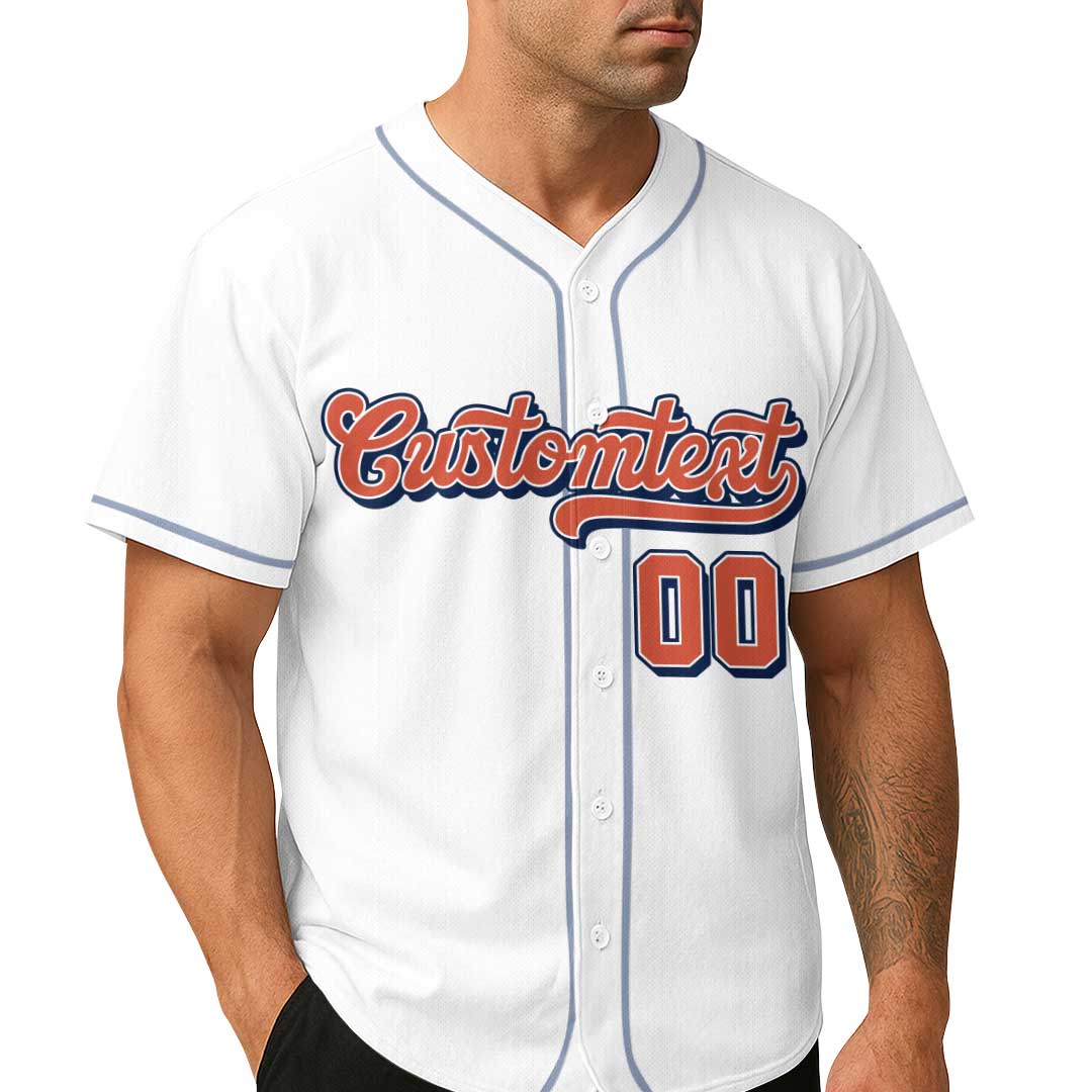 Hot Doggin' To Home Plate - Custom Groovy White Baseball Jersey
