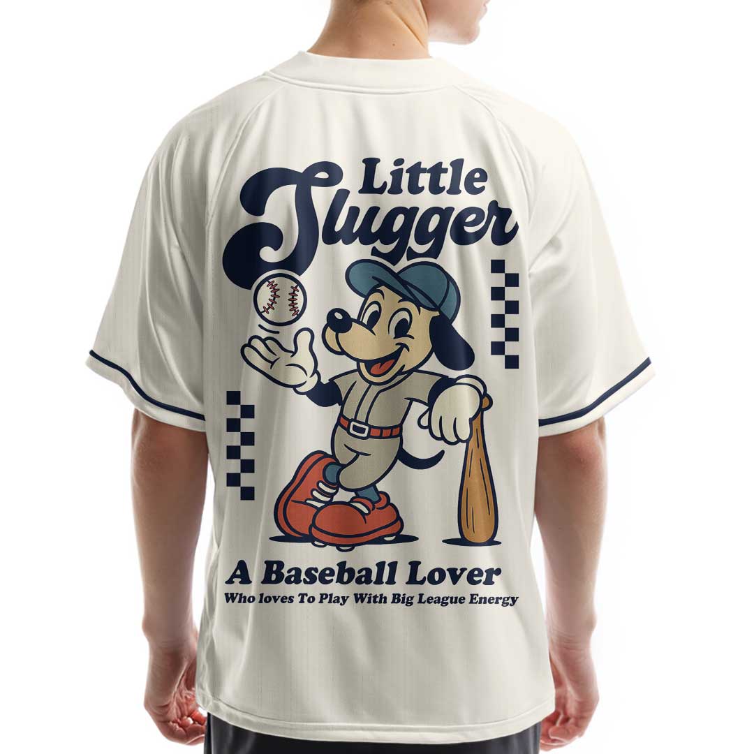Little Slugger Definition - Custom Groovy Cream Baseball Jersey