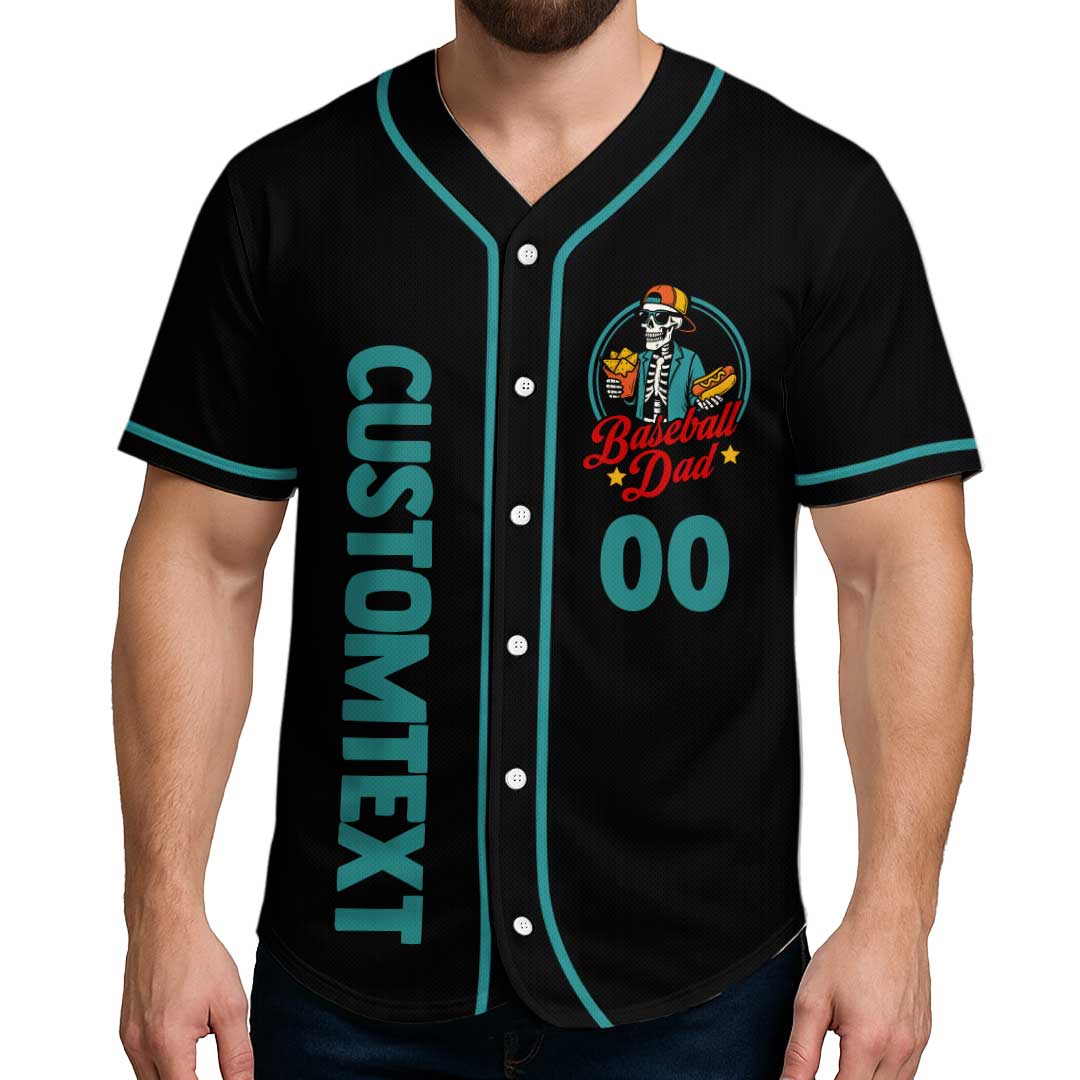 Baseball Dad Tax - Custom Black Baseball Jersey