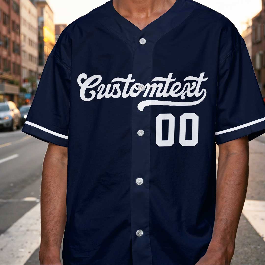 Real Men Raise Ballers - Custom Navy Baseball Jersey