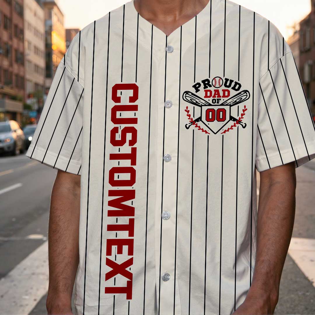 That's My Son Out There - Custom Cream Baseball Jersey