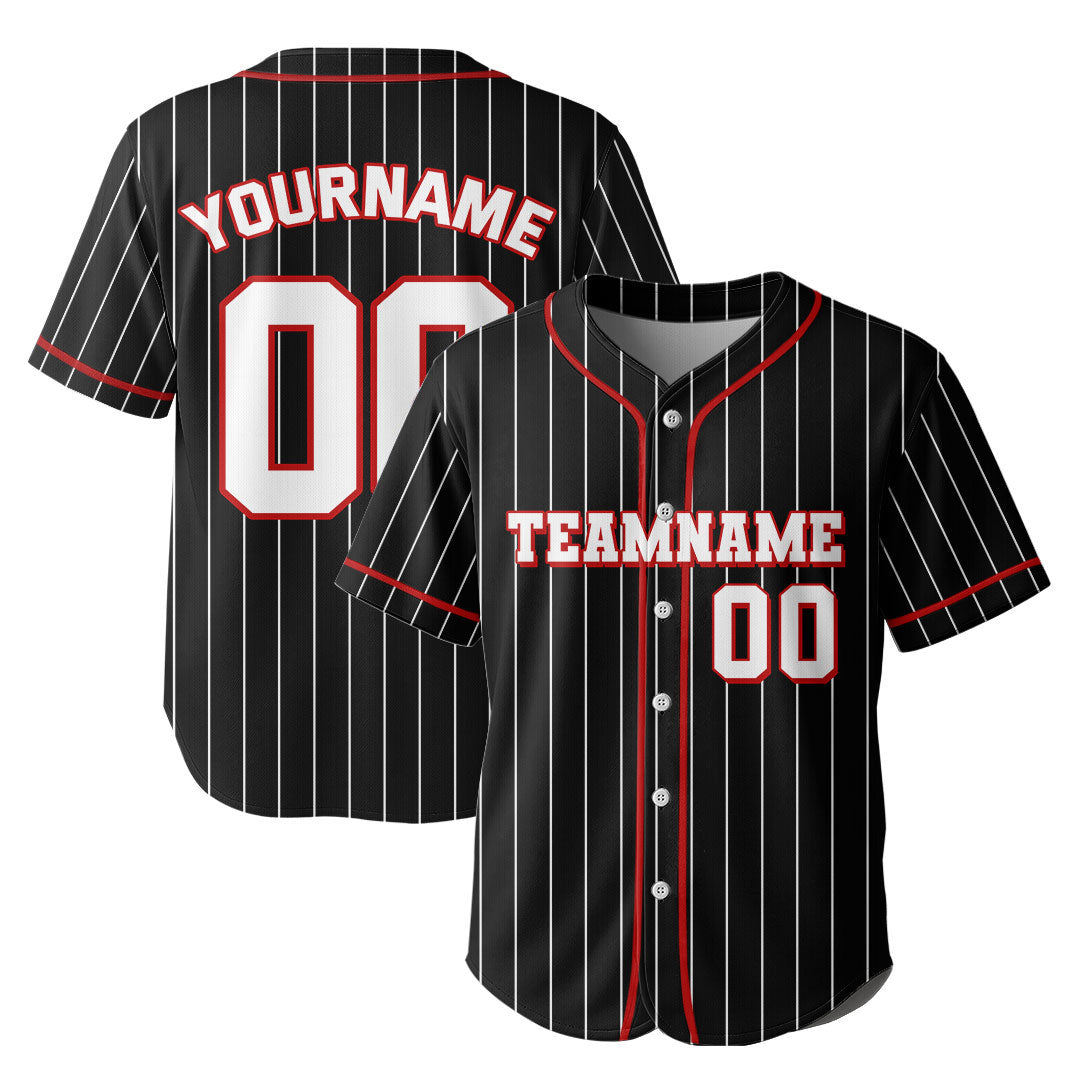 Custom Colored Pinstripes Baseball Jersey