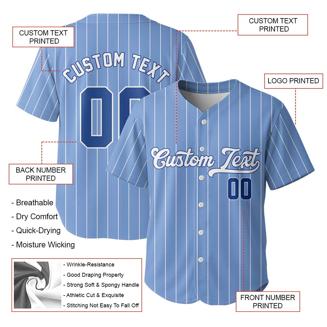 Custom Baseball Jersey With No Pinstripes