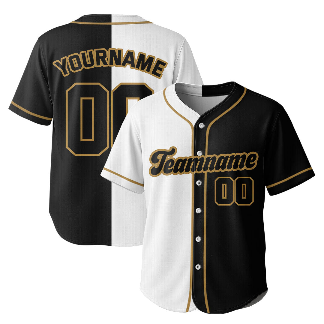 Custom Baseball Jersey With 2 Split Colors