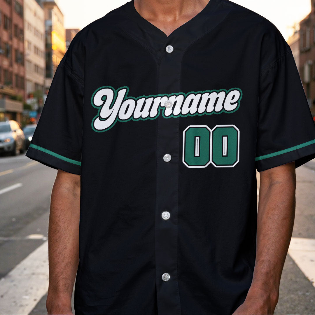 Sorry For What I Said During The Baseball Game - Custom Black Green Baseball Jersey