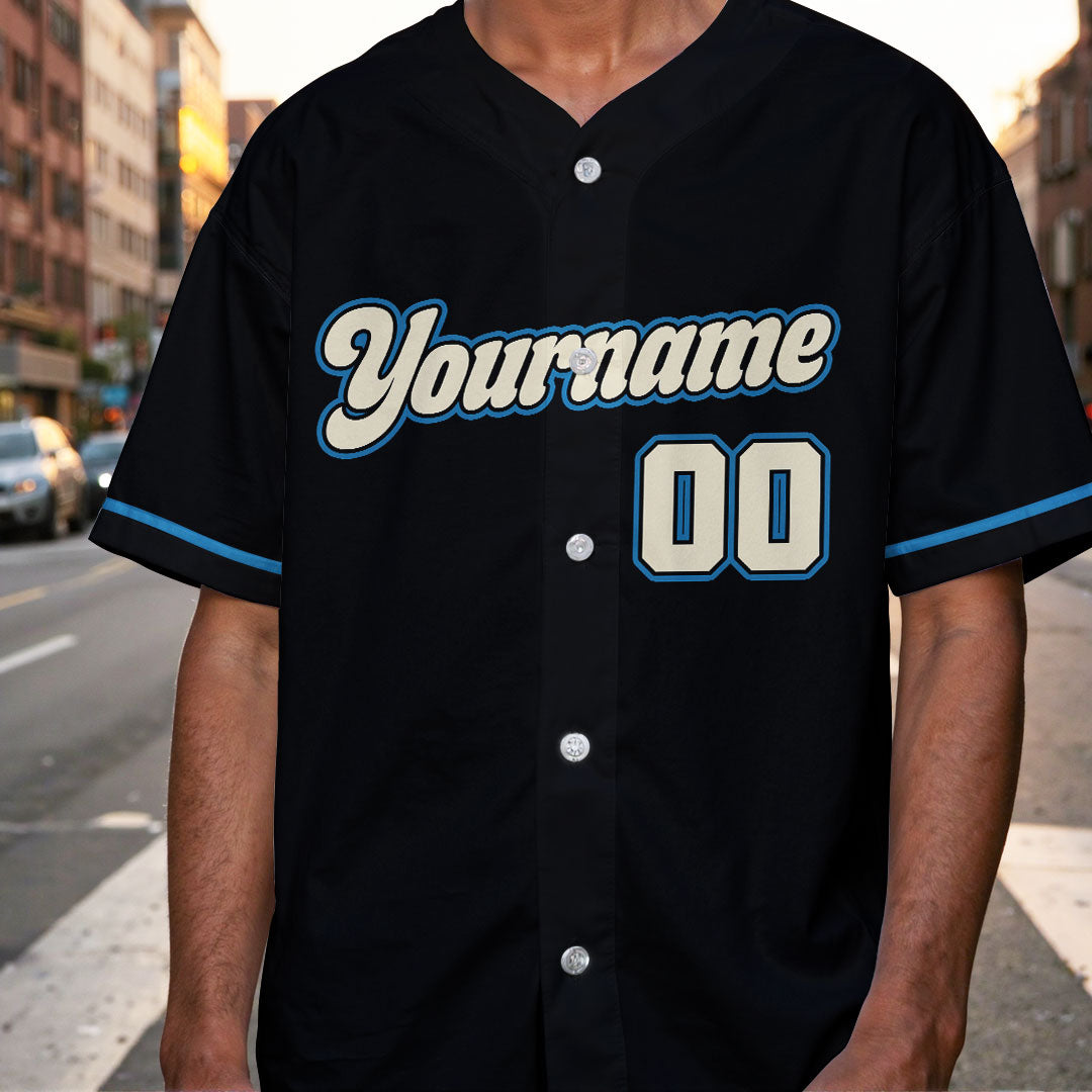 Baseball Is My Game - Custom Black Blue Baseball Jersey