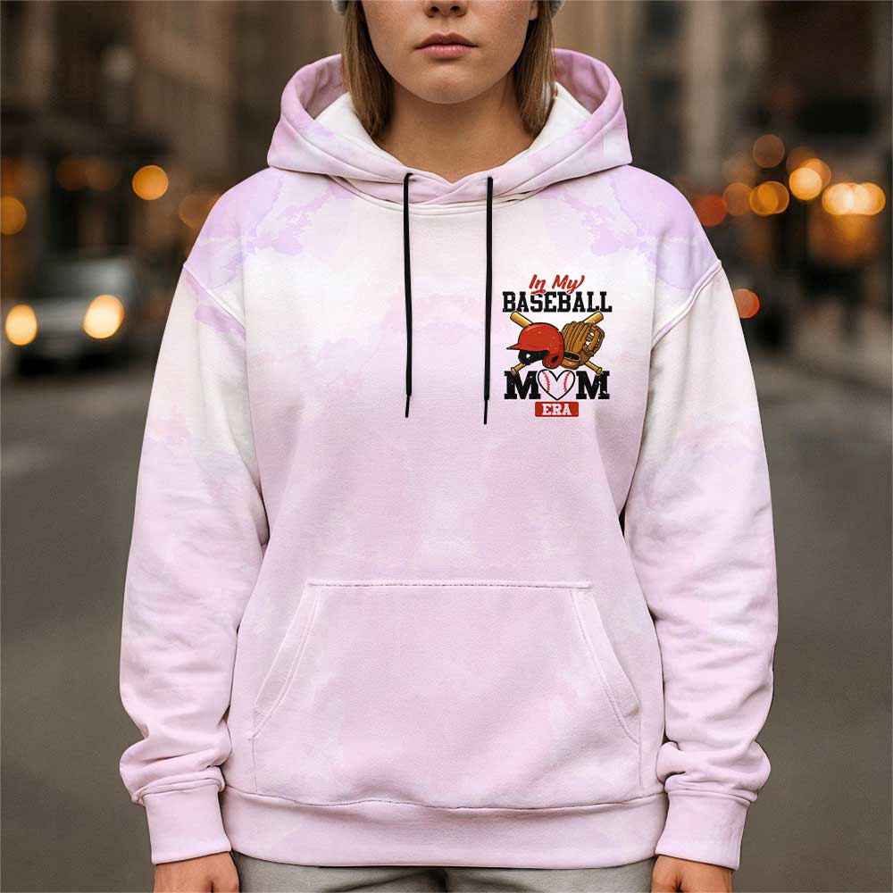 In My Baseball Mom Era - All Over Print Baseball Hoodie
