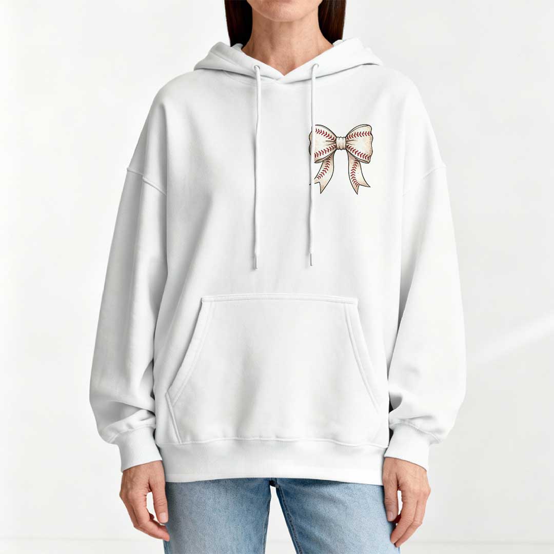 Coquette Baseball Mom - All Over Print Baseball Hoodie