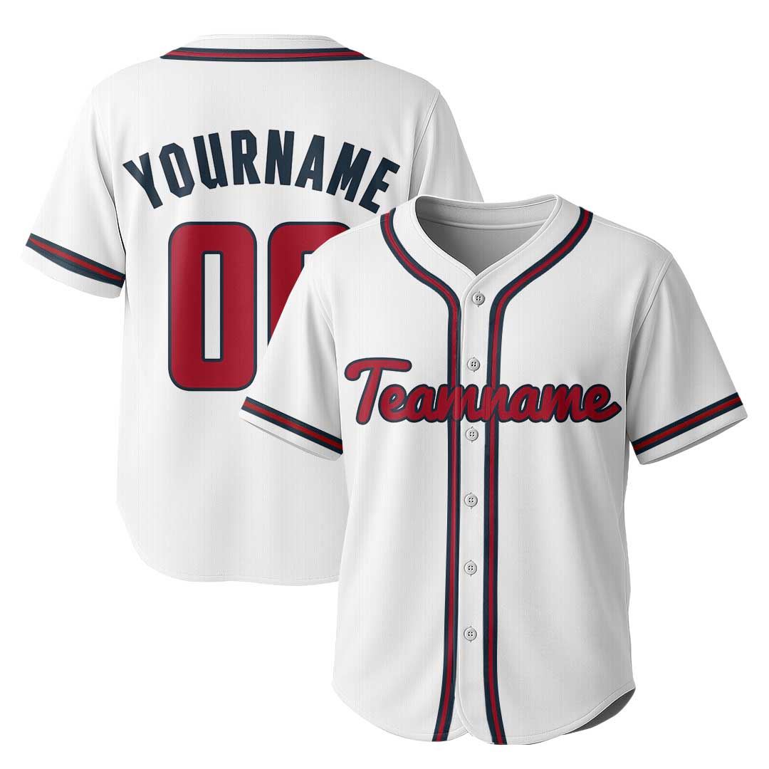 Custom Baseball Jersey with Navy White Grey Color