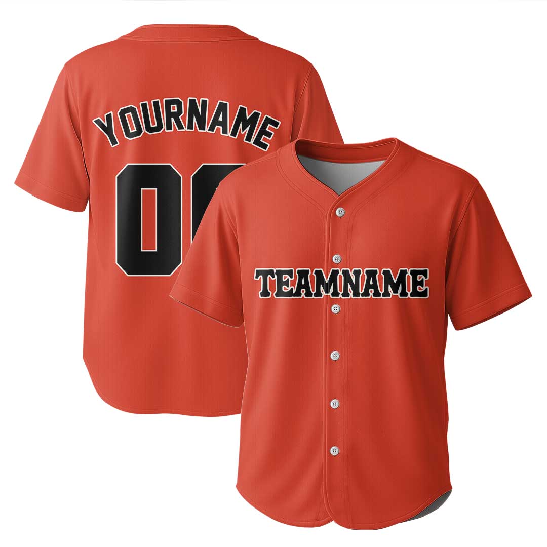 Custom Baseball Jersey with Cream Orange Black