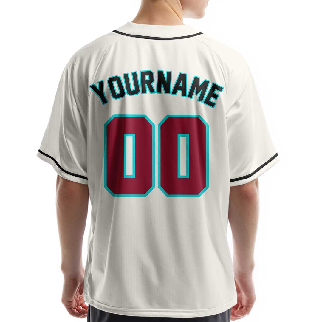 Custom Baseball Jersey with Cream Red Black