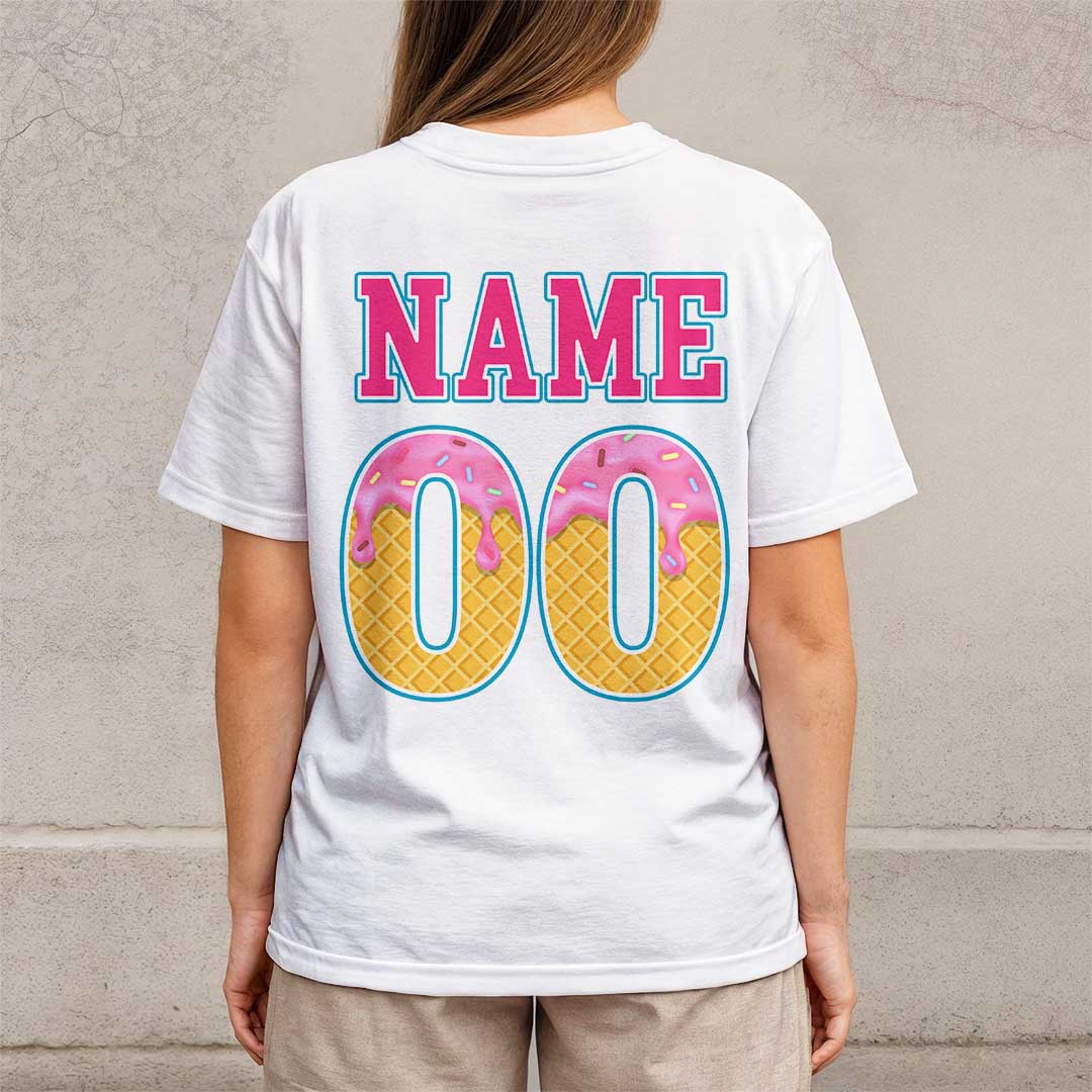 Custom Ice Cream Softball Tshirt