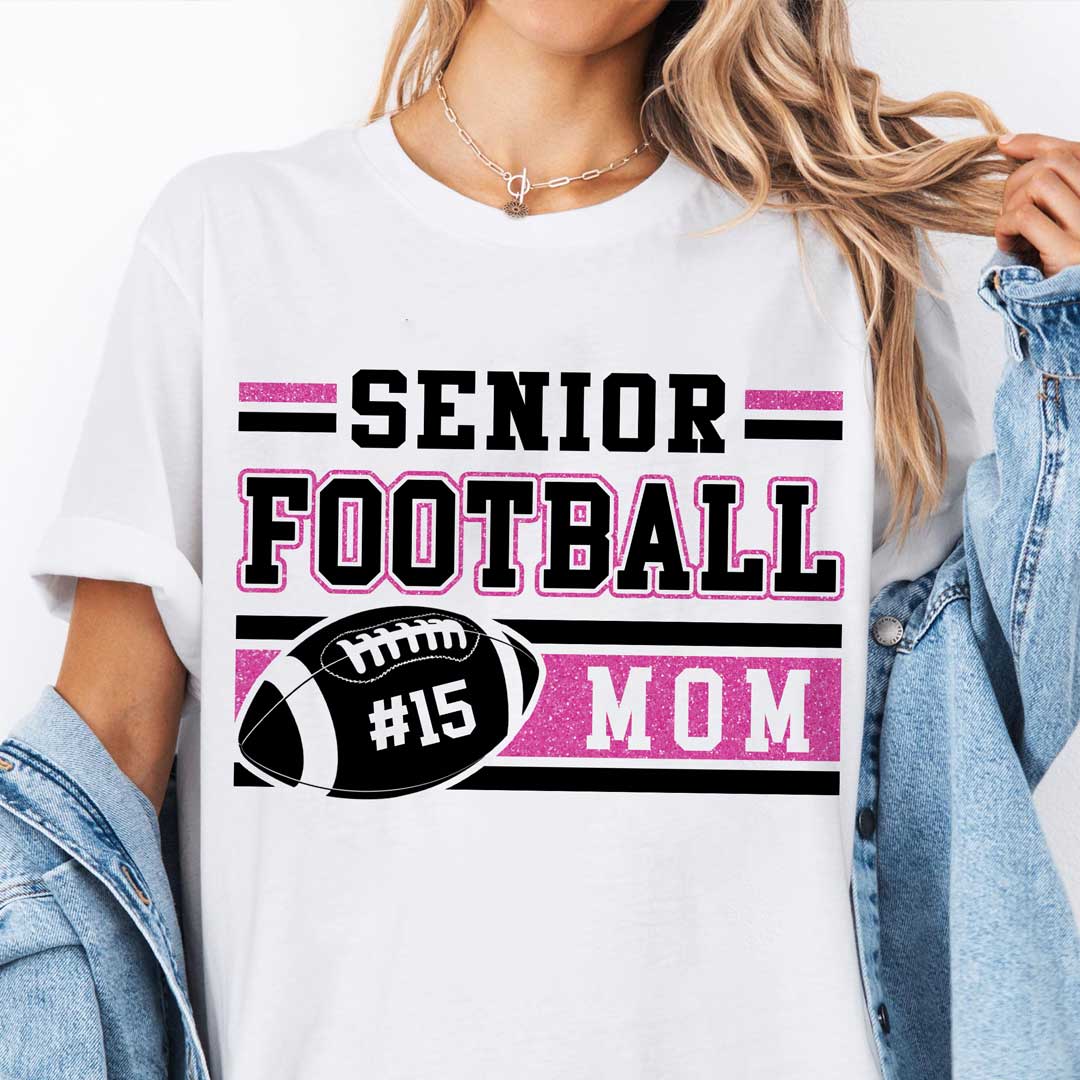 Senior Football Mom Custom Player Number