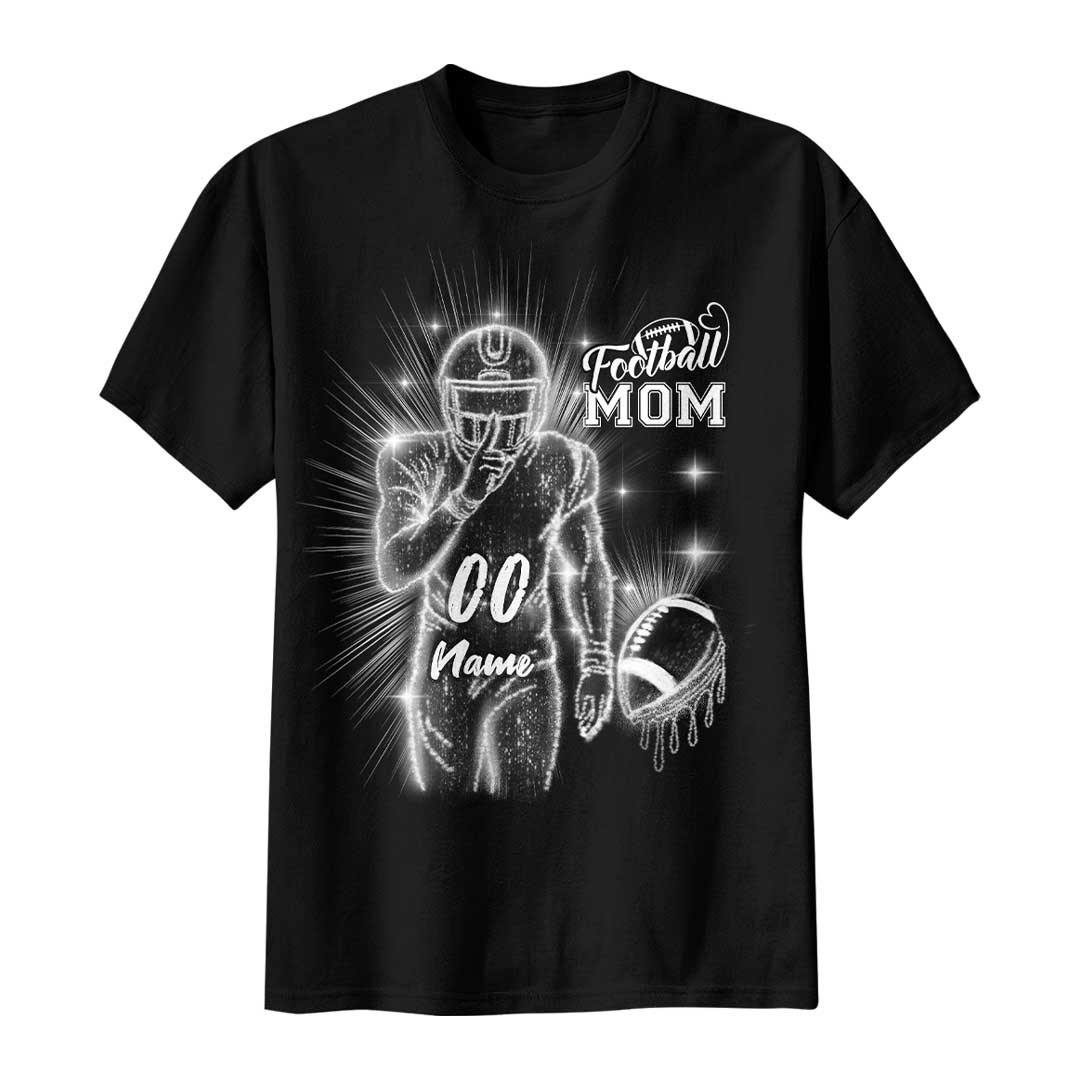 Personalized Football Parents T-shirt with Player Name and Number