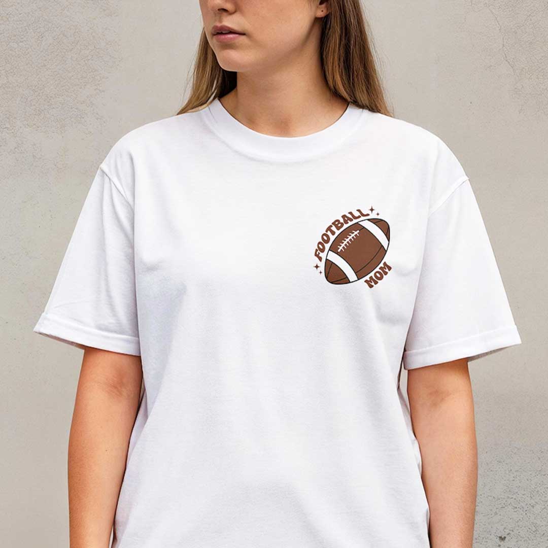 Moms Against White Football Pants - Black and White Football Mom Tshirt