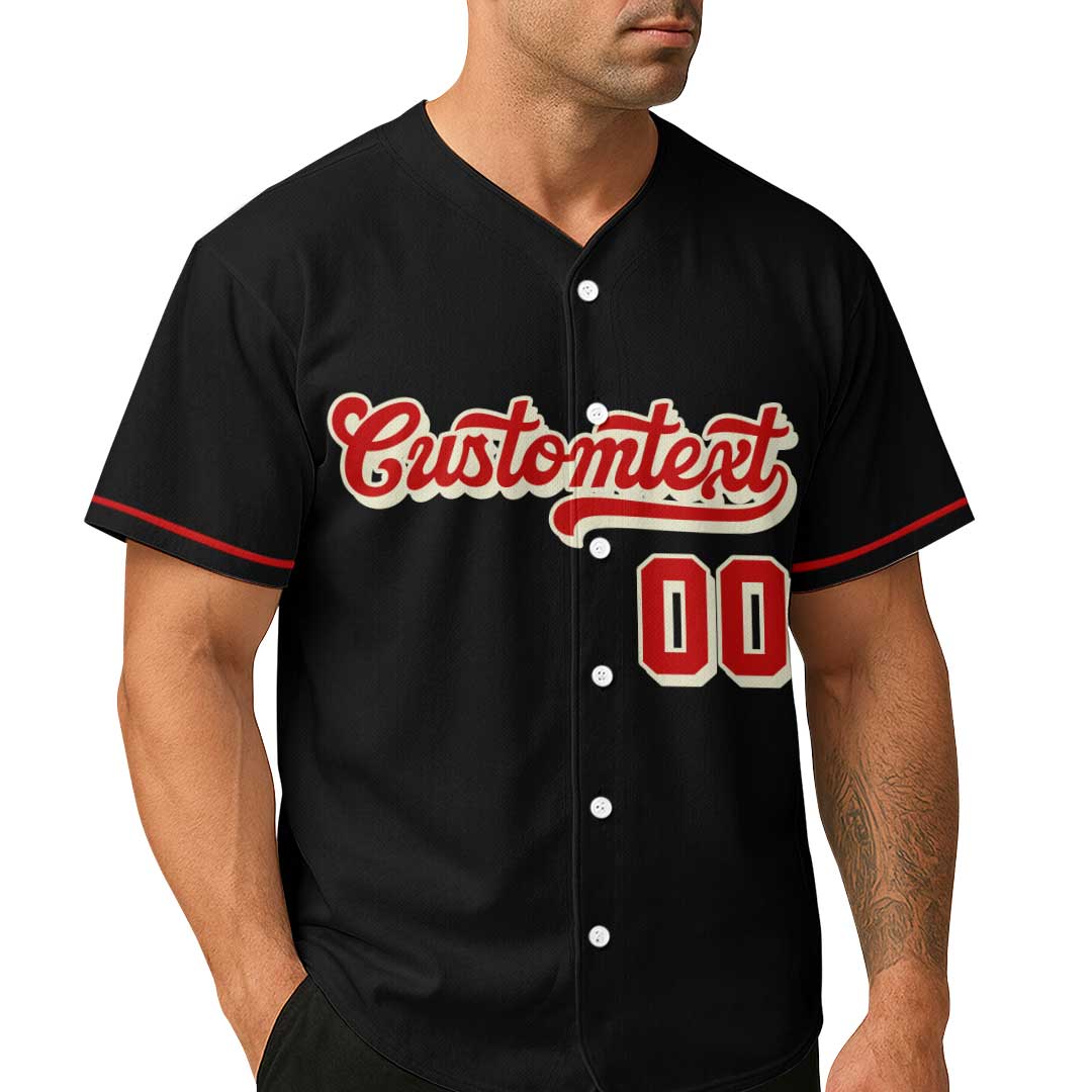 Baseball Dad Don't Need Therapy - Custom Black Baseball Jersey