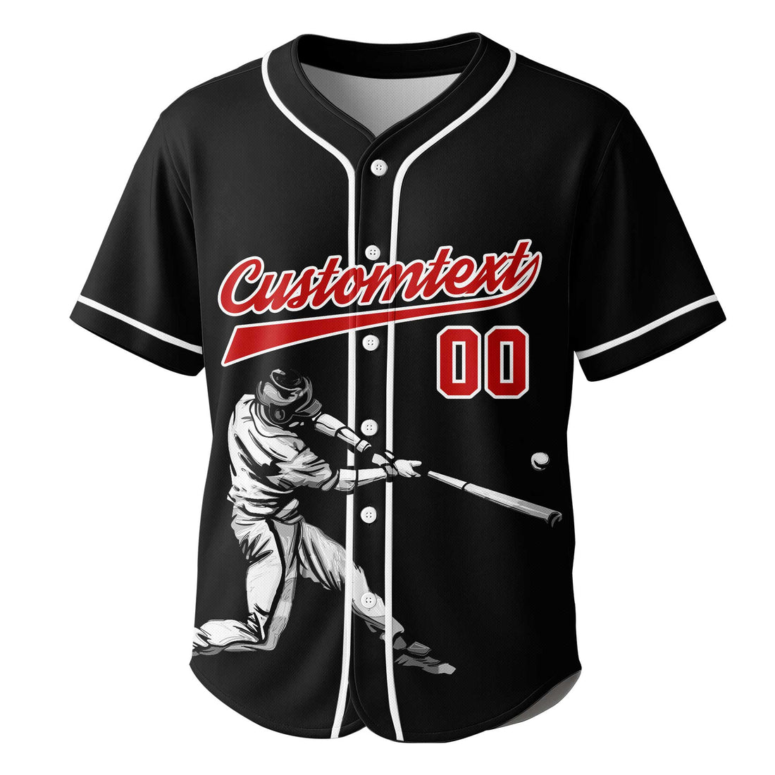 Cut From Different Cloth - Custom Black White Baseball Jersey