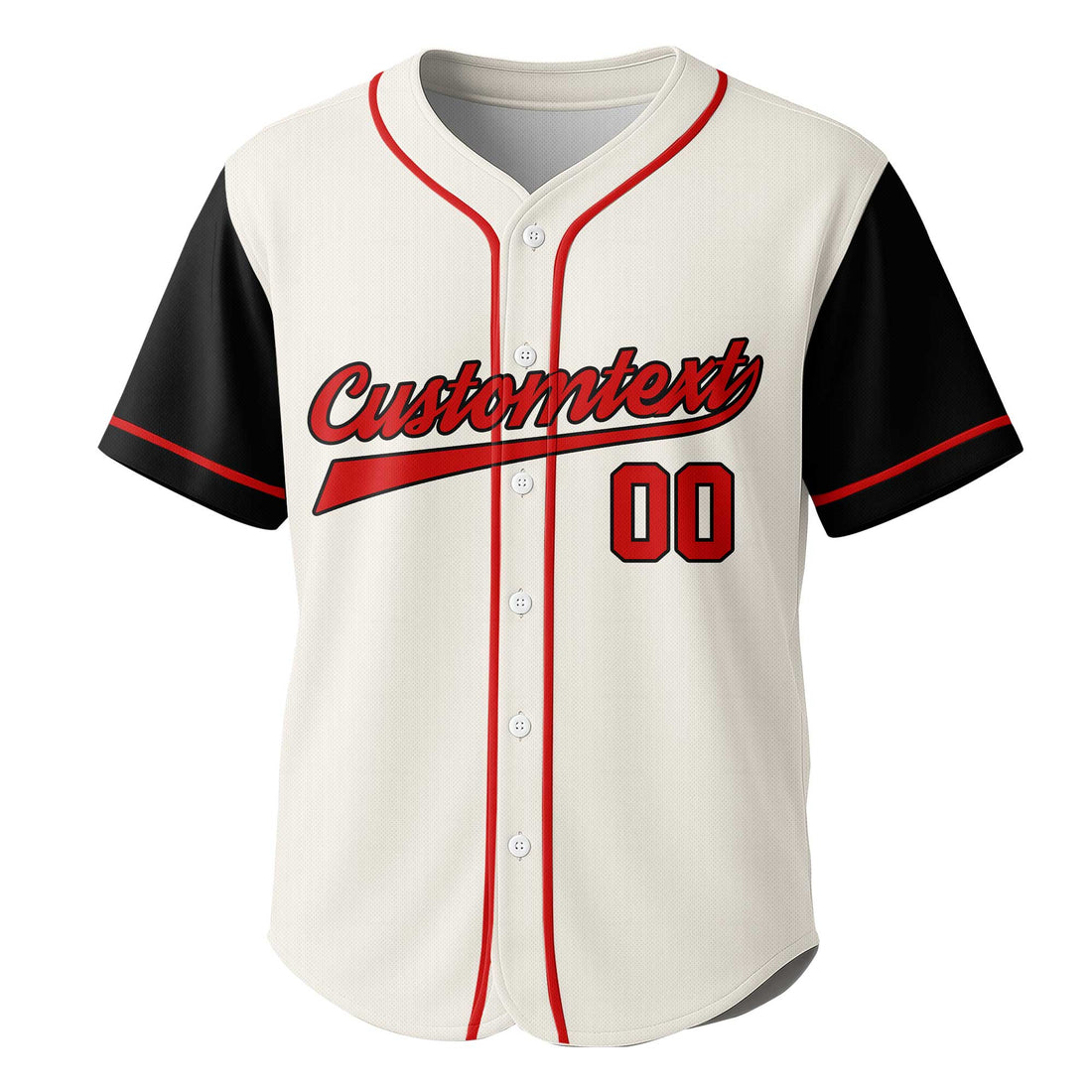 No Ifs, Ands Or Bunts About It - Custom Cream Black Raglan Baseball Jersey