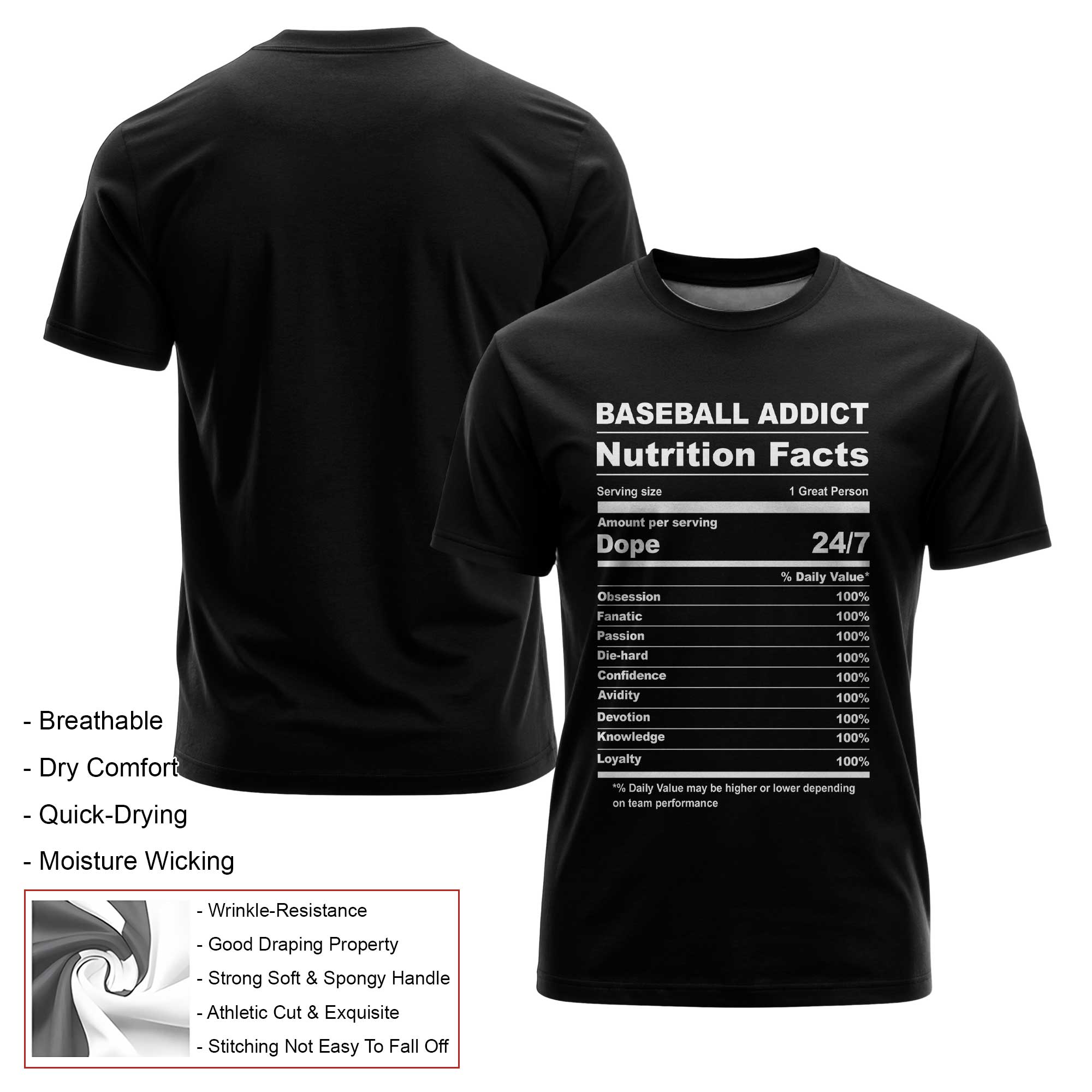 Baseball Lover Facts Baseball T-Shirt