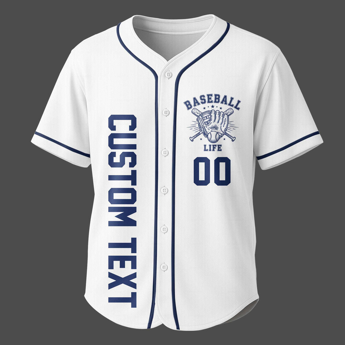 Live Life Like A 3-1 Count - Custom White and Navy Baseball Jersey