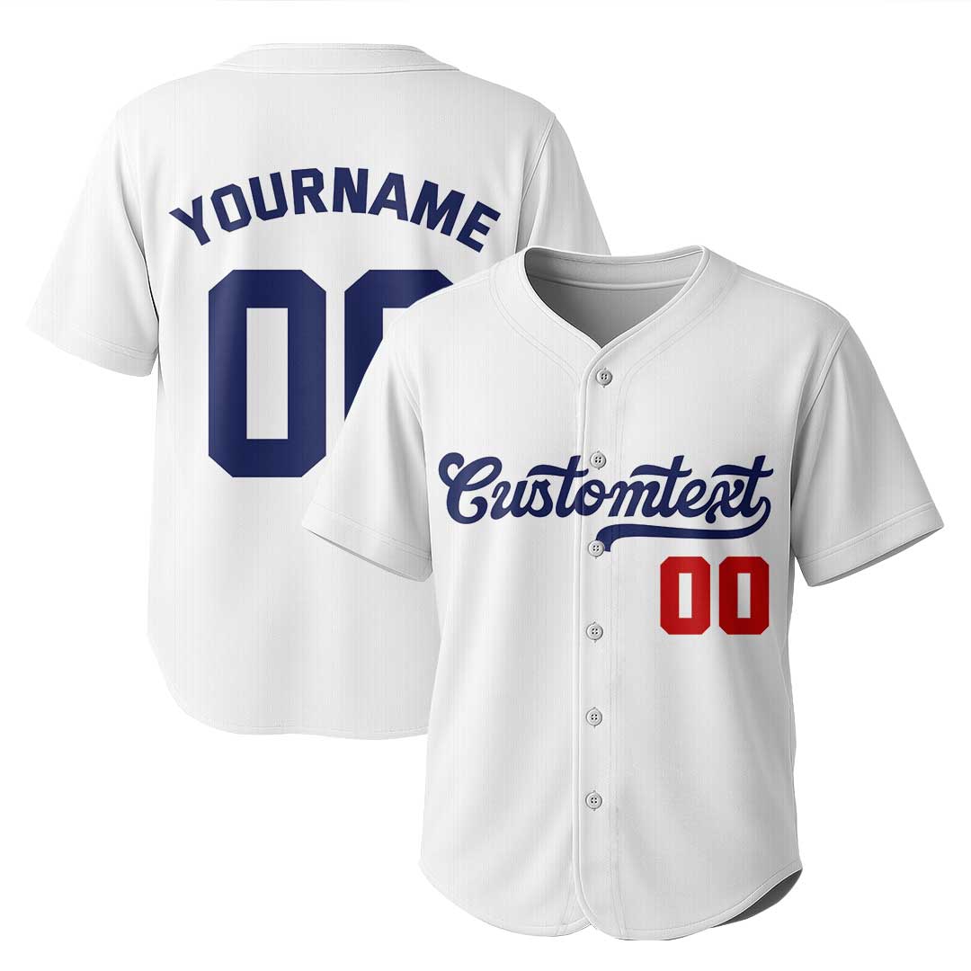 Custom Baseball Jersey with Navy and White Color