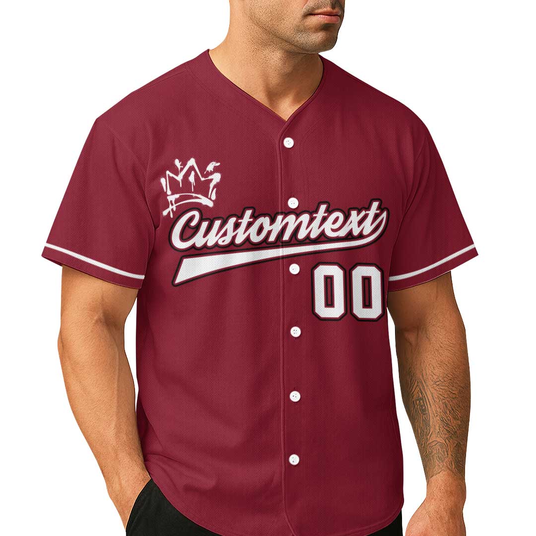 Mind Of A Baseball Hustler - Custom Red Baseball Jersey