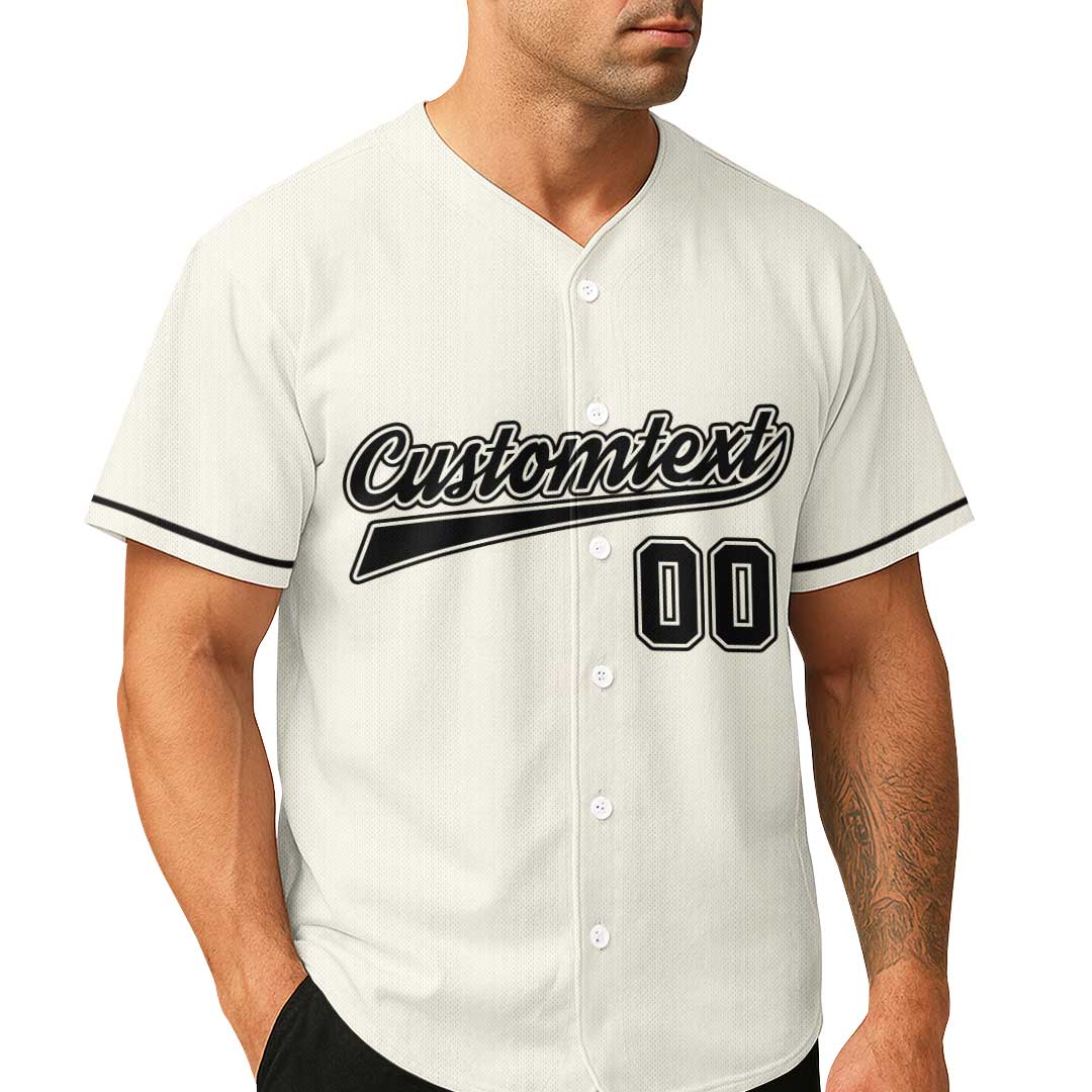 Baseball Dad Nutrition Facts - Custom Cream Baseball Jersey