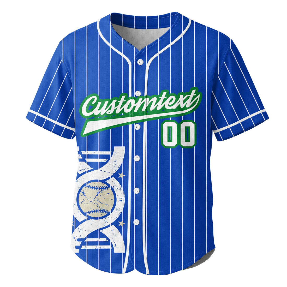Baseball Is In My DNA - Custom Blue White Baseball Jersey