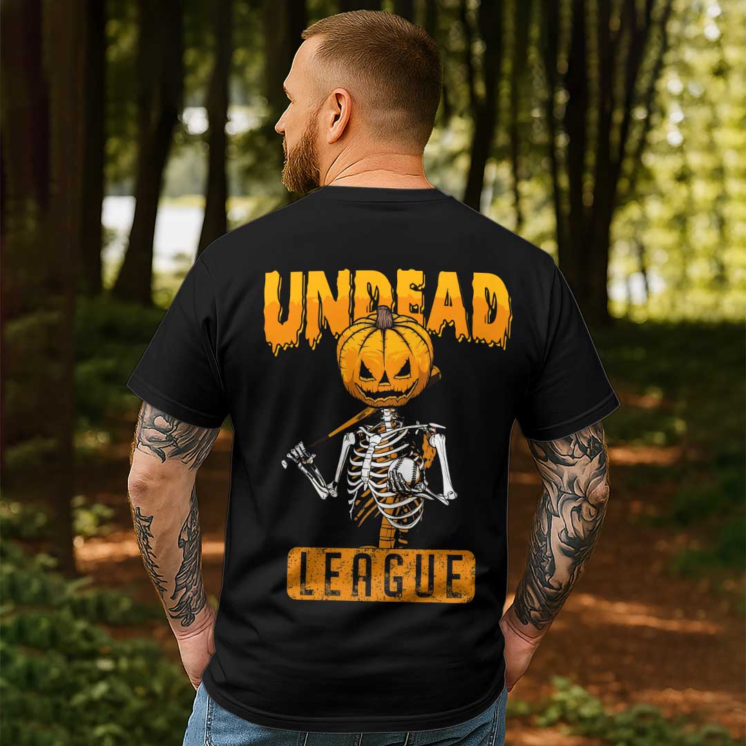 Undead League Black Baseball Halloween T-Shirt