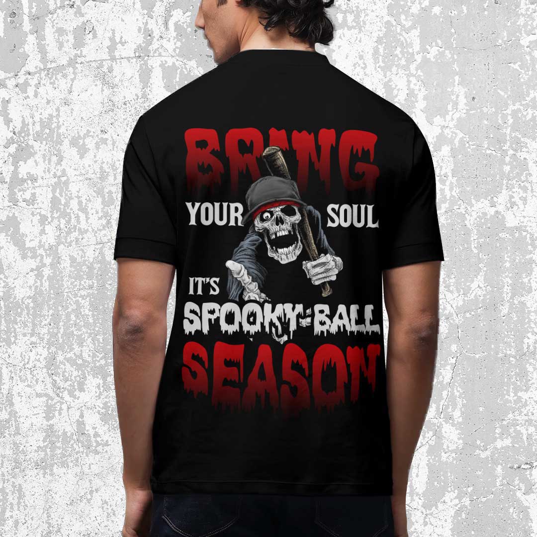 Bring Your Soul Black Baseball Halloween T-Shirt
