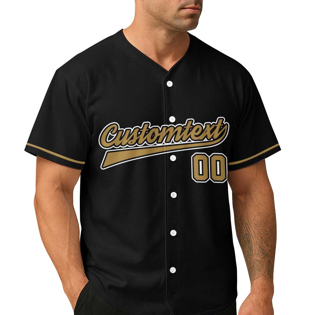 Never Dreamed I’d End up A Super Cool Baseball Grandpa - Custom Black Yellow Baseball Jersey