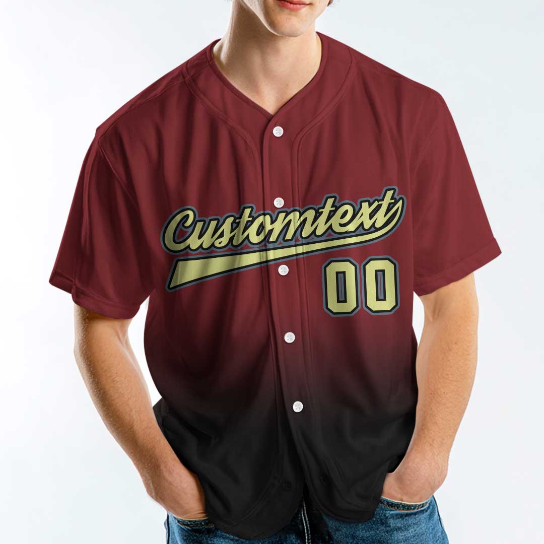 Hitting The Ball - Custom Gradient Halloween Baseball Jersey