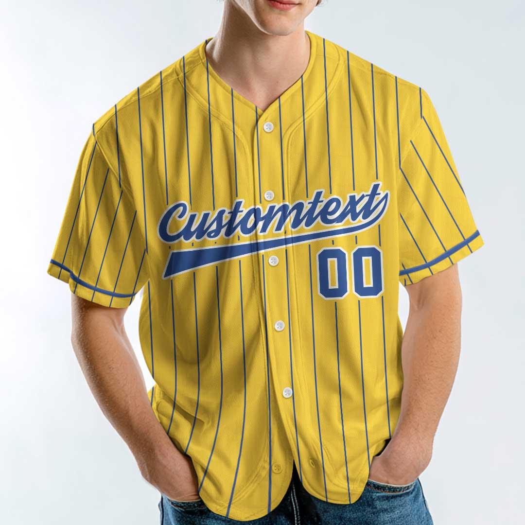 Let's Peel It Slugger - Custom Yellow Baseball Jersey