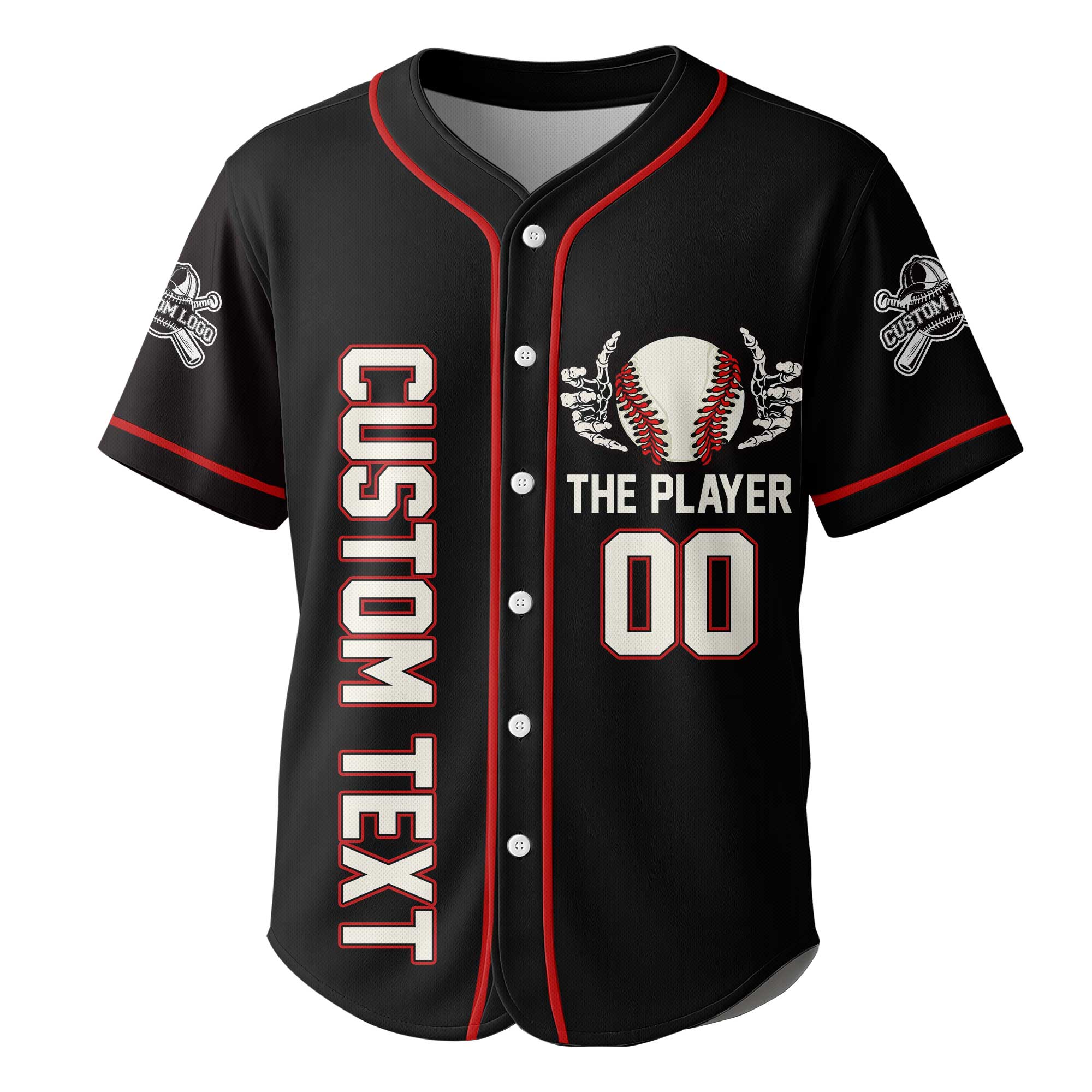 Let The Kids Play - Custom Black Baseball Jersey