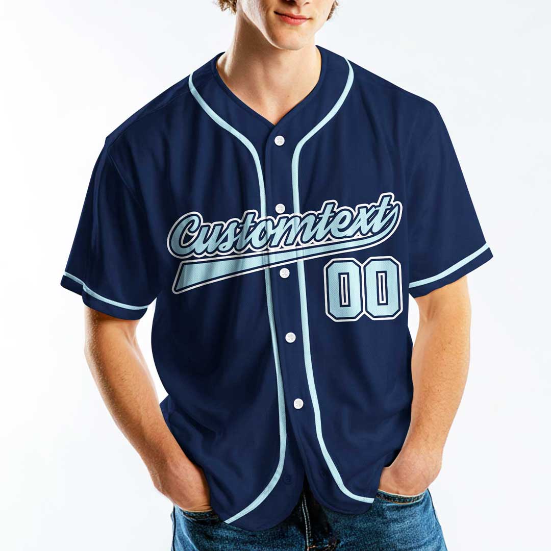 Overstimulated Baseball Dad - Custom Navy Halloween Baseball Jersey