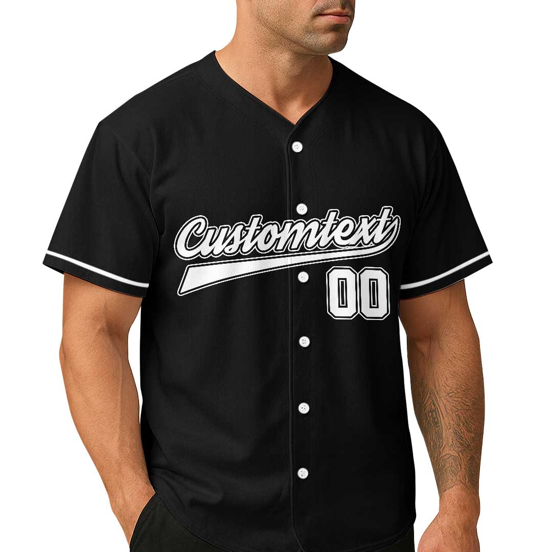 Super Cool Baseball Grandpa - Custom Black Baseball Jersey