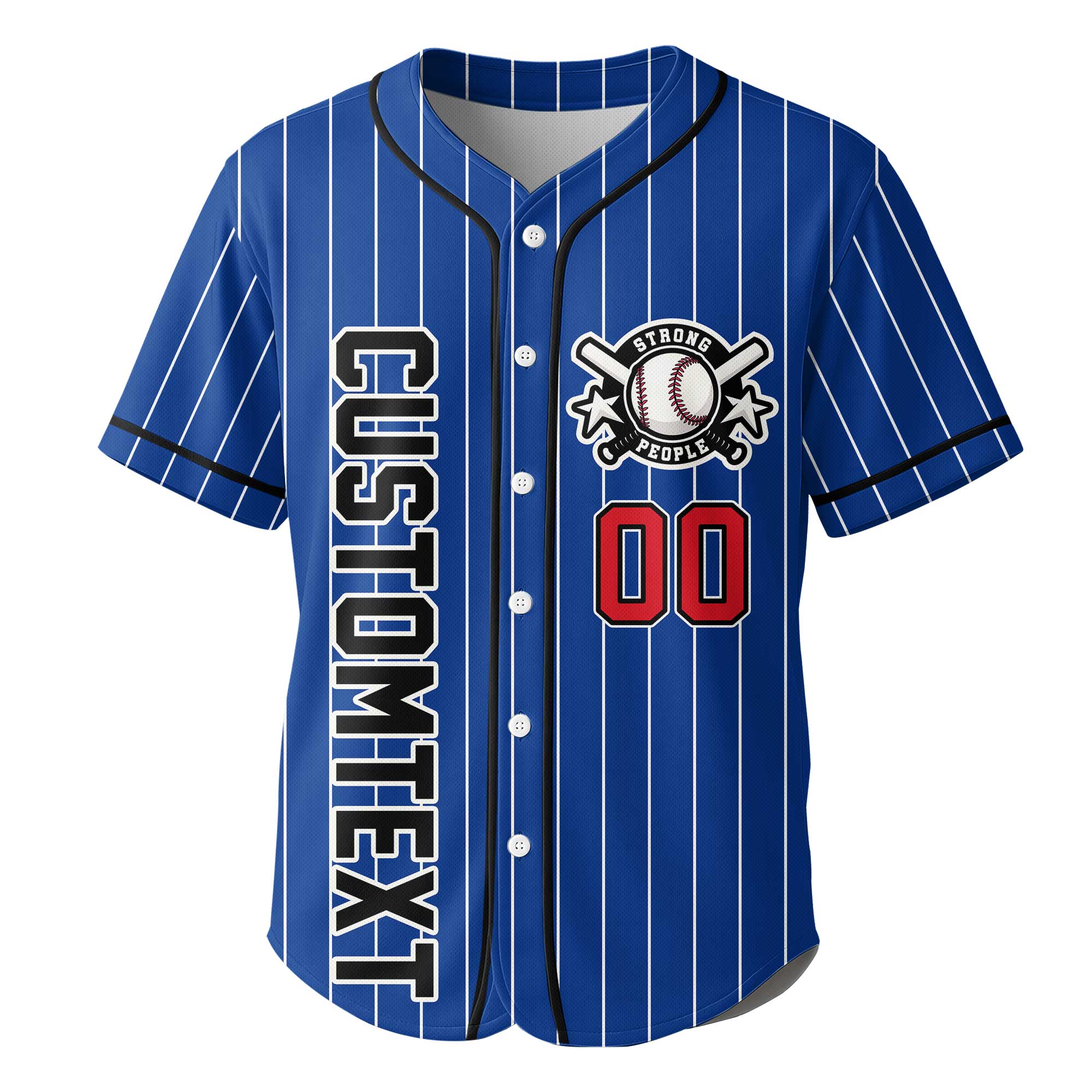 Hard Times Create Strong People - Custom Royal Blue Black Baseball Jersey