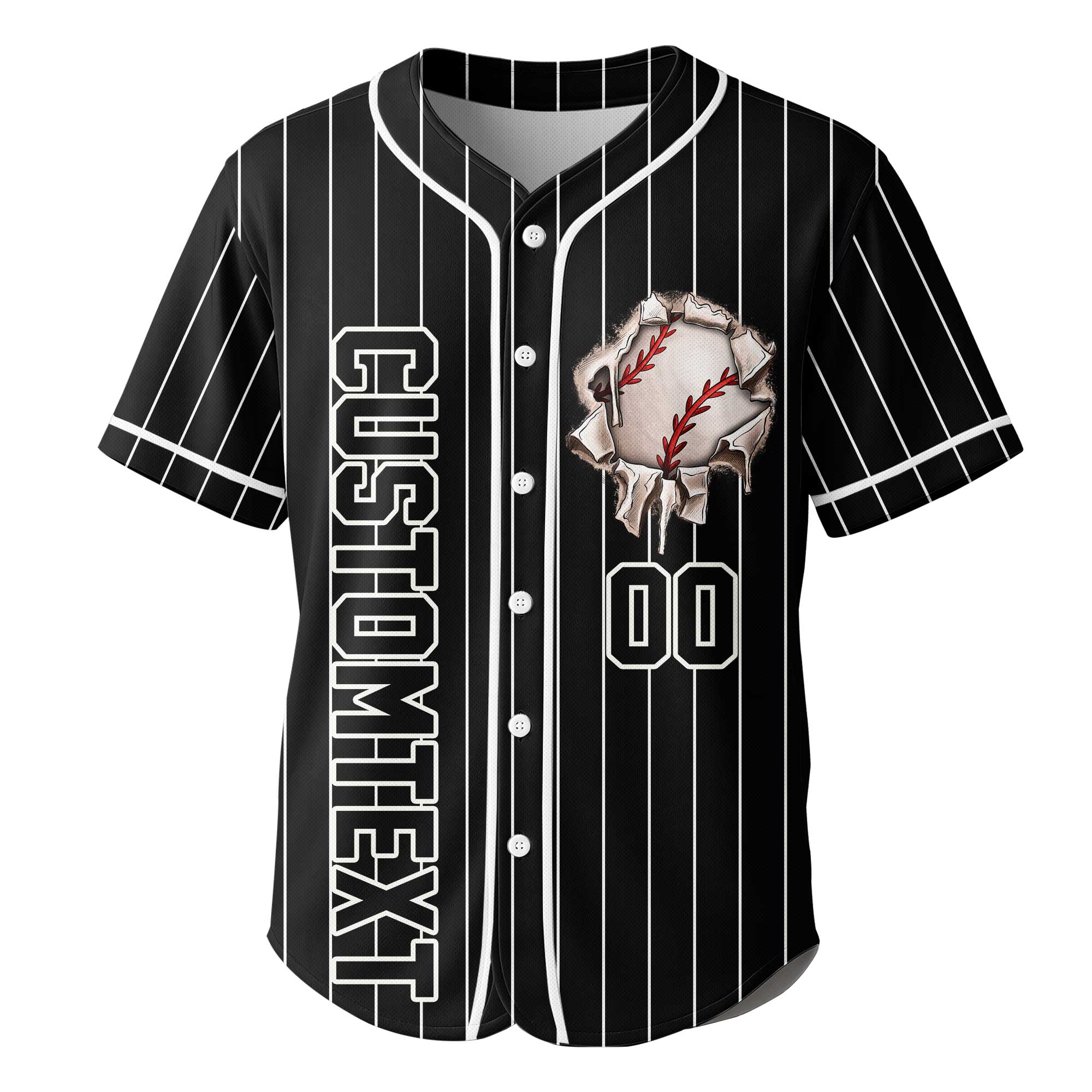 Born To Make History - Custom Black White Baseball Jersey